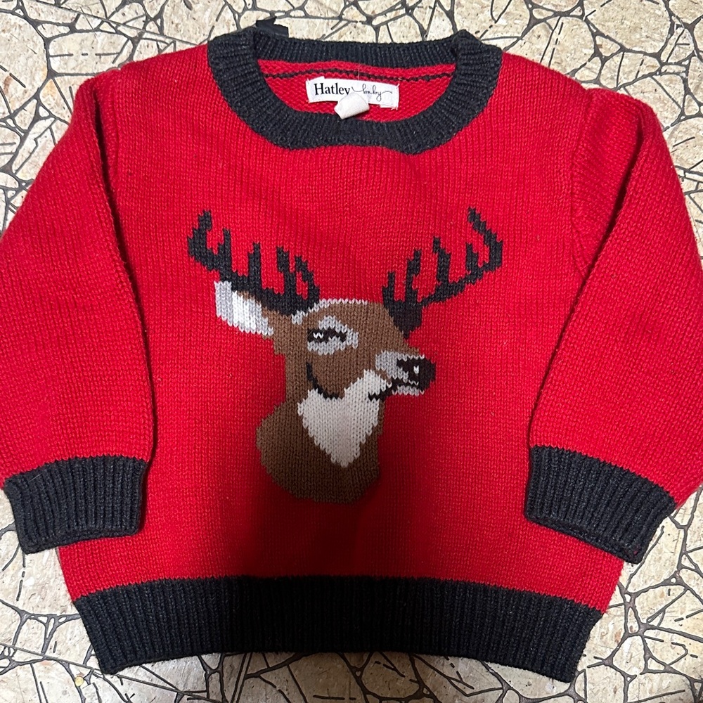 Baby boy Hatley Christmas deer sweater